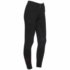 Breeches Cavalleria Toscana Team Red Stripe Full Grip -Equestrian Equipment Store Breeches CT TeamRedStripeFullGrip Black 1