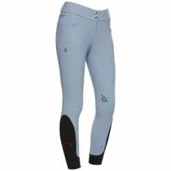 Breeches Cavalleria Toscana Team Red Stripe Full Grip -Equestrian Equipment Store Breeches CT TeamRedStripeFullGrip IceBlue 1