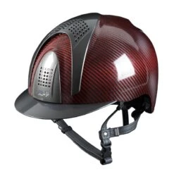 Helmet KEP Italia E-Light Carbon -Equestrian Equipment Store CARB009.S.BLK Helmet KEP Italia E Light Carbon Shine Red Grey 1