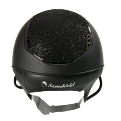 Helmet Samshield 2.0 Shadowmatt Crystal Fabric Chrome Black -Equestrian Equipment Store Cap Samshield 2ShadowmattCrystalFabric 14584 Black 3