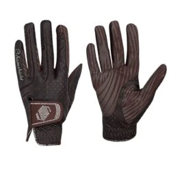Gloves Samshield V-Skin SWAROVSKI -Equestrian Equipment Store Gloves Samshield V SkinSW BrownSilver