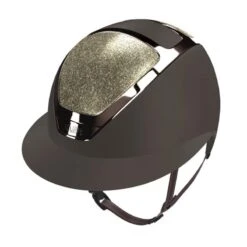 Helmet Kask Starlady Prestige Chrome Crystals Carpet -Equestrian Equipment Store Ksk 20 Kask StarladyPrestigeChromeCrystalsCarpet Brown 1