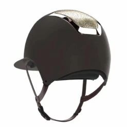 Helmet Kask Starlady Prestige Chrome Crystals Carpet -Equestrian Equipment Store Ksk 20 Kask StarladyPrestigeChromeCrystalsCarpet Brown 2