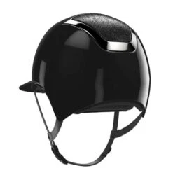 Helmet Kask Starlady Pure Shine Chrome Crystals Carpet -Equestrian Equipment Store Ksk 22 Kask StarladyPureShineChromeCrystalsCarpet Black 2