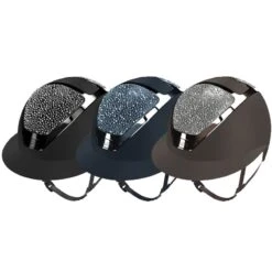 Helmet Kask Starlady Prestige Chrome Crystals Galuchat