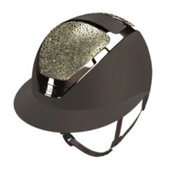 Helmet Kask Starlady Prestige Chrome Crystals On The Rocks -Equestrian Equipment Store Ksk 28 Kask StarladyPrestigeChromeCrystalsOnTheRocks Brown 1
