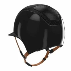 Helmet Kask Starlady Pure Shine Crystals Frame Brown Strap -Equestrian Equipment Store Rijhelm Kask Starlady Shine met swarovski frame 14370 BlackShine 2