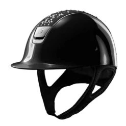 Helmet Samshield Glossy Pearl Drop Chrome Silver -Equestrian Equipment Store Rijhelm Samshield Glossy met Pearl Drop 14635 Black 1