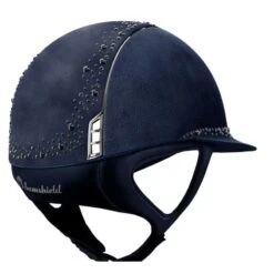 Helmet Samshield Miss Shield Alcantara Night Pearl Chrome Silver 11 Helmet Samshield Miss Shield Alcantara Night Pearl Chrome Silver -Equestrian Equipment Store Rijhelm Samshield Miss Shield Alcantara Night Pearl ToFrontalband Chrome Silver Trim en Blazon 14636 blauw 2