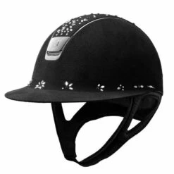 Helmet Samshield Miss Shield Alcantara Pearl Drop Chrome Silver 10 Helmet Samshield Miss Shield Alcantara Pearl Drop Chrome Silver -Equestrian Equipment Store Rijhelm Samshield Miss Shield Premium Alcantara met Pearl Drop 14637 Black 1