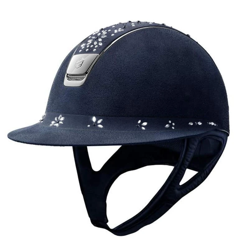 Helmet Samshield Miss Shield Alcantara Pearl Drop Chrome Silver 4 Helmet Samshield Miss Shield Alcantara Pearl Drop Chrome Silver - Image 2