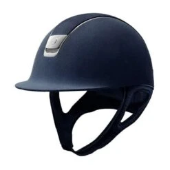 Helmet Samshield Alcantara Chrome Silver -Equestrian Equipment Store S001 Samshield Alcantara BlueFront