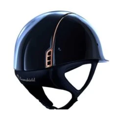 Helmet Samshield Glossy Crystal Fabric Rose Gold -Equestrian Equipment Store S010 Samshield Standard Glossy Glossy Crystal Fabric Rosegold Blue Back