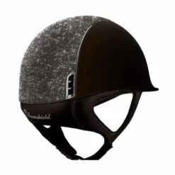 Helmet Samshield Shadowmatt Crystal Fabric Chrome Silver -Equestrian Equipment Store S015 Samshield Standard Shadowmatt Crystal Fabric Chrome Silver Brown Back