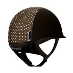 Helmet Samshield Shadowmatt Sparkling Chrome Silver -Equestrian Equipment Store S028 Samshield Standard Shadowmatt Sparkling Chrome Silver Brown Back
