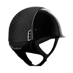 Helmet Samshield Glossy Crystal Comet Chrome Silver -Equestrian Equipment Store S029 Samshield Standard Glossy Crystal Comet Chrome Silver Black Back