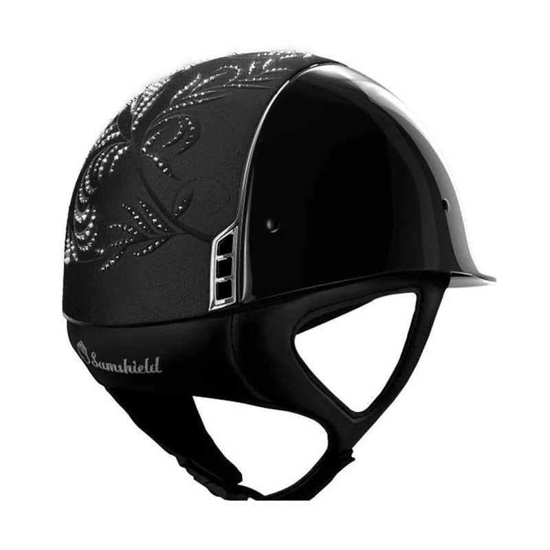 Helmet Samshield Glossy Flower Swarovski Chrome Silver 5 Helmet Samshield Glossy Flower Swarovski Chrome Silver - Image 3