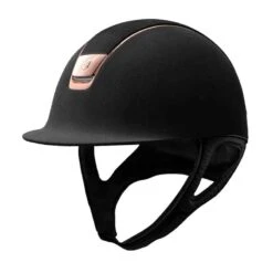 Helmet Samshield Alcantara Rosegold -Equestrian Equipment Store S043 Samshield Alcantara Alcantara Rosegold Black Front