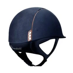 Helmet Samshield Alcantara Rosegold -Equestrian Equipment Store S043 Samshield Alcantara Alcantara Rosegold Blue Back