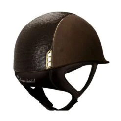 Helmet Samshield Alcantara Shimmer Chrome 15 Helmet Samshield Alcantara Shimmer Chrome -Equestrian Equipment Store S051 Samshield Alcantara Shimmer Chrome gold Brown Back