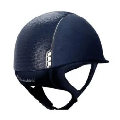 Helmet Samshield Alcantara Shimmer Chrome 13 Helmet Samshield Alcantara Shimmer Chrome -Equestrian Equipment Store S051 Samshield Alcantara Shimmer Chrome silver Blue Back