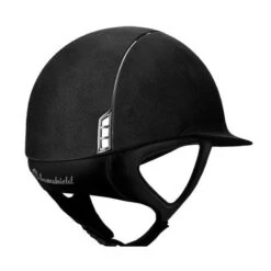 Helmet Samshield Miss Shield Alcantara Chrome -Equestrian Equipment Store S052 Samshield Miss Shield Alcantara Alcantara Chrome Silver Black Back