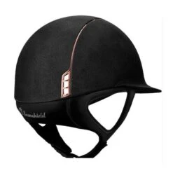 Helmet Samshield Miss Shield Alcantara Crystal Fabric Rose Gold -Equestrian Equipment Store S054 Samshield Miss Shield Alcantara Alcantara Crystal fabric rosegold Black Back