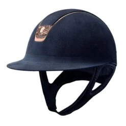 Helmet Samshield Miss Shield Alcantara Crystal Fabric Rose Gold -Equestrian Equipment Store S054 Samshield Miss Shield Alcantara Alcantara Crystal fabric rosegold Blue Front