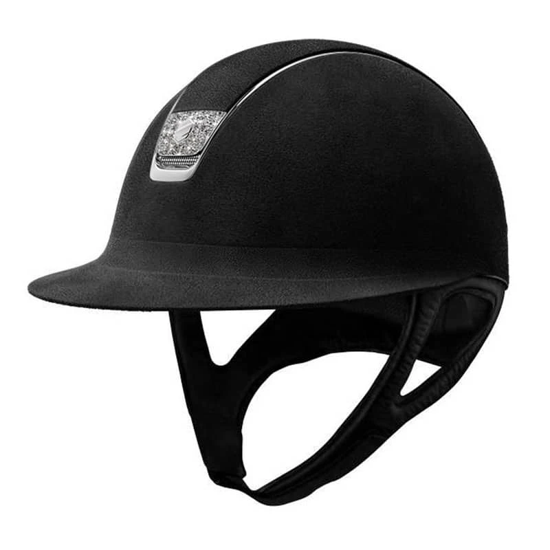 Helmet Samshield Miss Shield Alcantara Crystal Fabric Chrome Silver 4 Helmet Samshield Miss Shield Alcantara Crystal Fabric Chrome Silver - Image 2