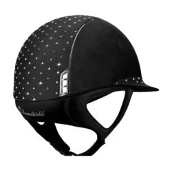 Helmet Samshield Miss Shield Alcantara Fancy Swarovski Chrome Silver -Equestrian Equipment Store S060 Samshield Miss Shield Alcantara Fancy Swarovski Chrome Black Back