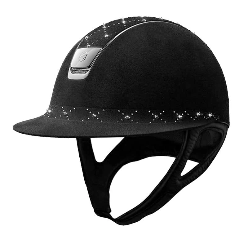 Helmet Samshield Miss Shield Alcantara Lozenge Chrome 4 Helmet Samshield Miss Shield Alcantara Lozenge Chrome - Image 2