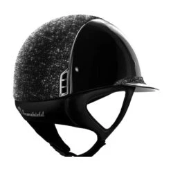 Helmet Samshield Miss Shield Glossy Crystal Fabric Chrome Silver -Equestrian Equipment Store S067 Samshield Miss Shield Glossy Crystal Fabric Chrome Silver Black Backkopie