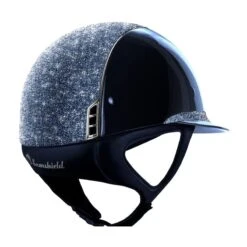 Helmet Samshield Miss Shield Glossy Crystal Fabric Chrome Silver -Equestrian Equipment Store S067 Samshield Miss Shield Glossy Crystal Fabric Chrome Silver Blue Backkopie