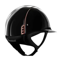 Helmet Samshield Miss Shield Glossy Crystal Fabric Rose Gold -Equestrian Equipment Store S078 Samshield Miss Shield Glossy Glossy Crystal Fabric Rose Black Back