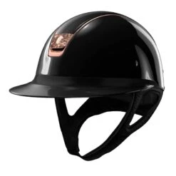 Helmet Samshield Miss Shield Glossy Crystal Fabric Rose Gold -Equestrian Equipment Store S078 Samshield Miss Shield Glossy Glossy Crystal Fabric Rose Black Front