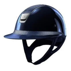 Helmet Samshield Miss Shield Glossy Shimmer Chrome Silver -Equestrian Equipment Store S080 Samshield Miss Shield Glossy Shimmer Chrome silver Blue Front
