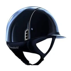 Helmet Samshield Miss Shield Glossy Chrome Silver 11 Helmet Samshield Miss Shield Glossy Chrome Silver -Equestrian Equipment Store S090 Samshield Miss Shield Glossy Glossy Chrome Silver Blue Back