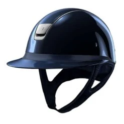Helmet Samshield Miss Shield Glossy Chrome Silver 10 Helmet Samshield Miss Shield Glossy Chrome Silver -Equestrian Equipment Store S090 Samshield Miss Shield Glossy Glossy Chrome Silver Blue Front
