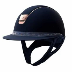 Helmet Samshield Miss Shield Shadowmatt Flower Swarovski Rosegold -Equestrian Equipment Store S096 Samshield MissShield Shadowmatt FlowerSwarovski Blue BleuVintageRose Rosegold Front