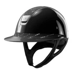 Helmet Samshield Miss Shield Glossy Chevron Chrome Silver -Equestrian Equipment Store S102 Miss Shield Glossy Chevron Chrome Black 1