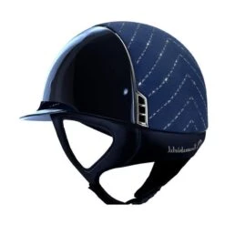 Helmet Samshield Miss Shield Glossy Chevron Chrome Silver -Equestrian Equipment Store S102 Miss Shield Glossy Chevron Chrome Blue 2