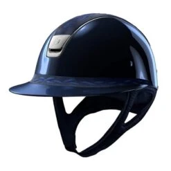 Helmet Samshield Miss Shield Glossy Flower Embroidery Chrome Silver 8 Helmet Samshield Miss Shield Glossy Flower Embroidery Chrome Silver -Equestrian Equipment Store S104 Miss Shield Glossy Flower Embroidery Chrome Blue 1