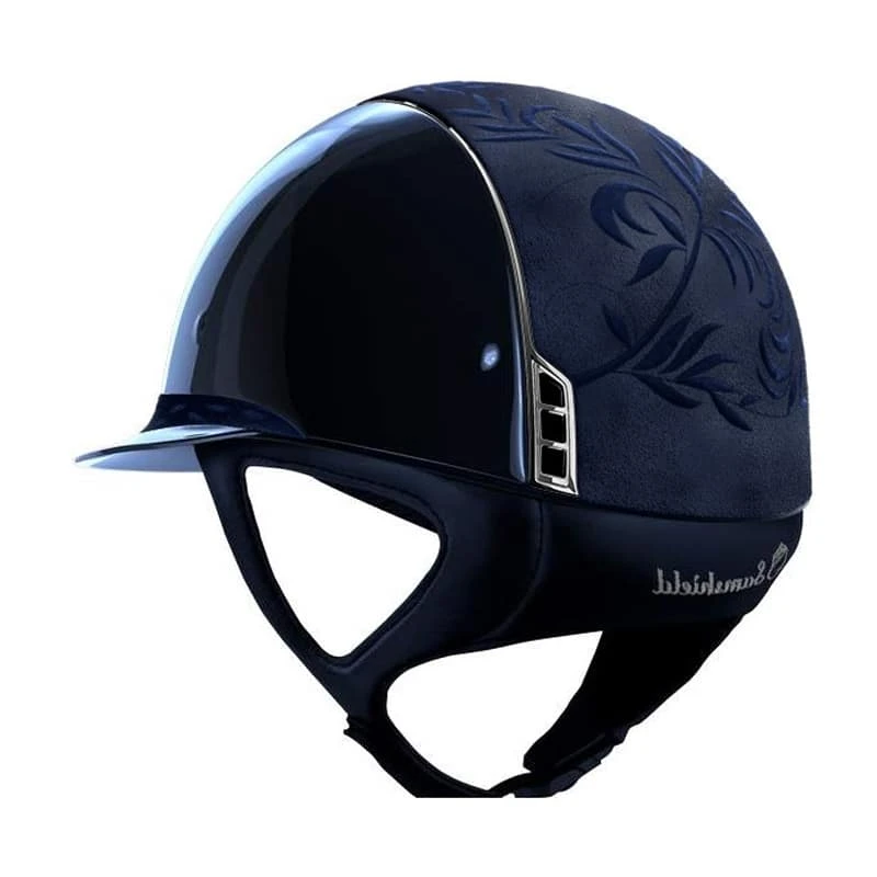 Helmet Samshield Miss Shield Glossy Flower Embroidery Chrome Silver 6 Helmet Samshield Miss Shield Glossy Flower Embroidery Chrome Silver - Image 4