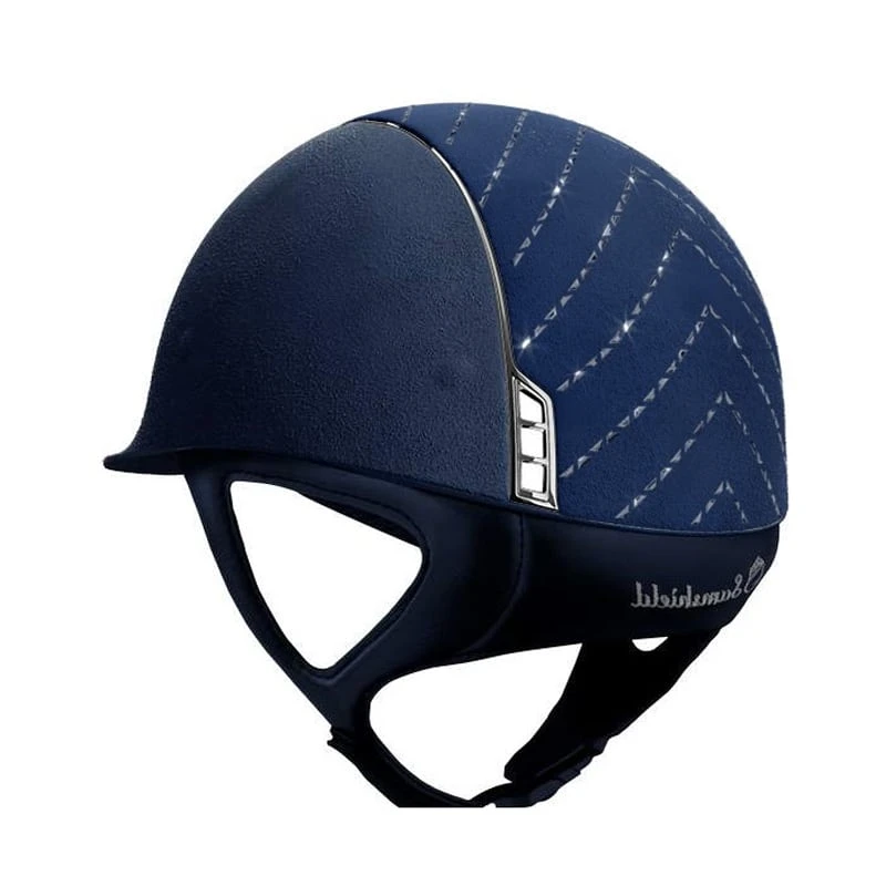 Helmet Samshield Alcantara Chevron Chrome Silver 7 Helmet Samshield Alcantara Chevron Chrome Silver - Image 5