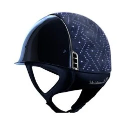 Helmet Samshield Glossy Aztec Chrome Silver -Equestrian Equipment Store S113 Standard Glossy Aztec Chrome Blue 2
