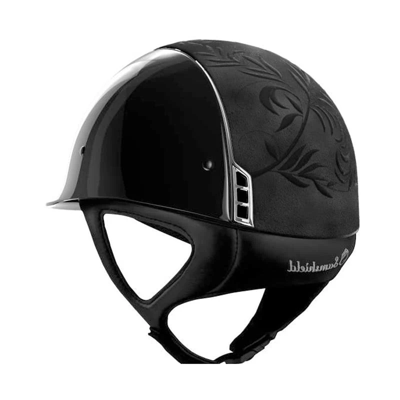 Helmet Samshield Glossy Flower Embroidery Chrome Silver 7 Helmet Samshield Glossy Flower Embroidery Chrome Silver - Image 5