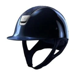 Helmet Samshield Glossy Flower Embroidery Chrome Silver 10 Helmet Samshield Glossy Flower Embroidery Chrome Silver -Equestrian Equipment Store S116 Standard Glossy Flower Embroidery Chrome Blue 1