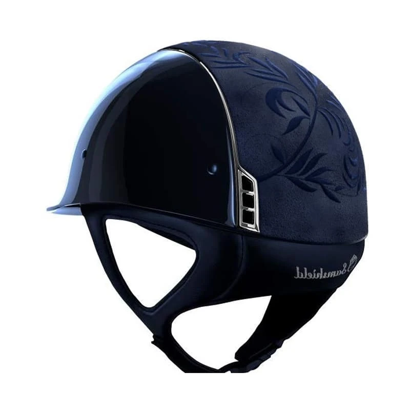 Helmet Samshield Glossy Flower Embroidery Chrome Silver 5 Helmet Samshield Glossy Flower Embroidery Chrome Silver - Image 3