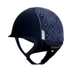 Helmet Samshield Shadowmatt Aztec Chrome Silver -Equestrian Equipment Store S117 Standard Shadowmatt Aztec Chrome Blue 2