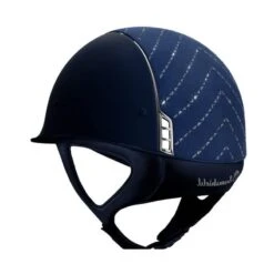 Helmet Samshield Shadowmatt Chevron Chrome Silver -Equestrian Equipment Store S118 Standard Shadowmatt Chevron Chrome Blue 2
